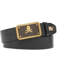Philipp Plein - Logo-Plaque Leather Belt - Lyst