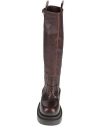 Rick Owens - Round Toe Platform Leather Boots - Lyst