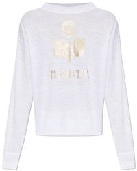 Isabel Marant - Isabel Marant Étoile Logo Printed Long-Sleeve T-Shirt - Lyst