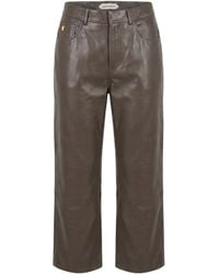 Alberta Ferretti - Leather Trousers With Belt Loops - Lyst