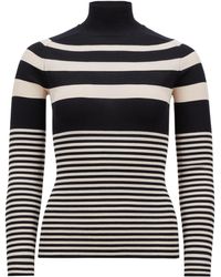 Moncler - Turtleneck Striped Knit Jumper - Lyst