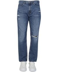 BOSS - ヒューゴ ストレートレッグ ディストレスト ジーンズ - Lyst