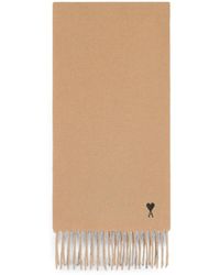 Ami Paris - Wool Scarf With Ami De Coeur - Lyst