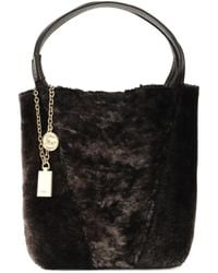 Chloé - Chloé Shearling Spin Tote Bag - Lyst