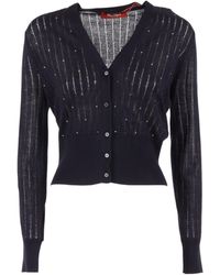 Max Mara - Studio Sequin Embellished Knit Cardigan - Lyst