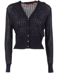 Max Mara - Studio Sequin Embellished Knit Cardigan - Lyst