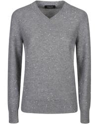 Fabiana Filippi - Sequin-Embellished V-Neck Jumper - Lyst