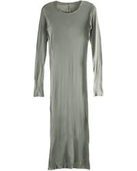 Rick Owens - Long-Sleeved Crewneck Midi Dress - Lyst