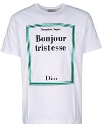 Dior - T-Shirt With Book Cover Embroidery, Relaxed Fit - Lyst