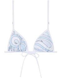 PUCCI - Marmo Print Bikini Top - Lyst