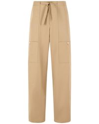 Jil Sander - Drawstring Poplin Cargo Trousers - Lyst