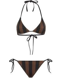 Fendi - Reversible Striped Bikini Set - Lyst
