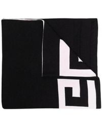 Givenchy - Intarsia-Knit Logo Wool Scarf - Lyst