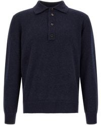 ZEGNA - Wool And Cashmere Polo Shirt - Lyst