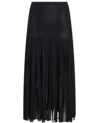 Alaïa - Alaïa Pleated Maxi Skirt - Lyst