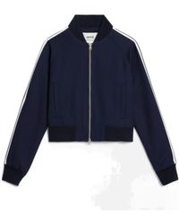 Ami Paris - Stripe-Trim Track Jacket - Lyst