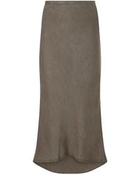 James Perse - Linen Midi Skirt - Lyst