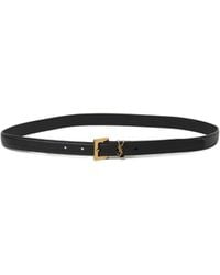 Saint Laurent - Cassandre Thin Belt - Lyst