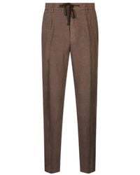 Peserico - Drawstring-Waist Pleated Trousers - Lyst