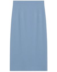 Dolce & Gabbana - Back Slit Midi Skirt - Lyst