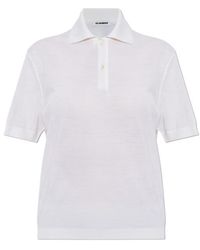 Jil Sander - Wool Knit Polo T-Shirt - Lyst