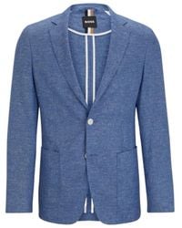 BOSS - Boss Single-Breasted Long-Sleeved Blazer - Lyst