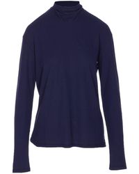 Lemaire - Scarf Detailed Long Sleeved Top - Lyst