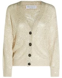 Brunello Cucinelli - Dazzling Abstract Leaf Cardigan - Lyst