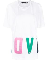 Moschino - T-Shirt With Round Neck And Short Sleeves - Lyst