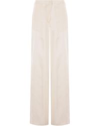 Blumarine - Wide-Leg Gabardine Trousers - Lyst