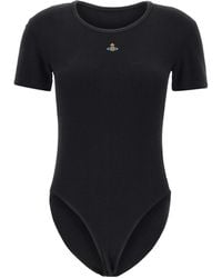 Vivienne Westwood - Shoer-Sleeved Crewneck Ribbed Bodysuit - Lyst