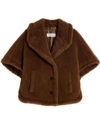 Max Mara - Button-Up Teddy-Textured Jacket - Lyst