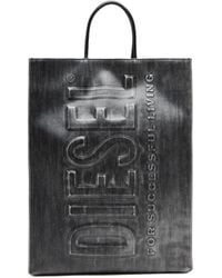 DIESEL - Dsl 3D Logo-Embossed Top Handle Tote Bag - Lyst