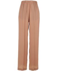 Semicouture - Semi Couture Elastic Waist Satin Pants - Lyst
