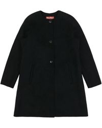 Max Mara - Long Sleeved Coat With Round Neck - Lyst