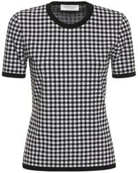 Michael Kors - Viscose Blend Gingham Casual Top - Lyst