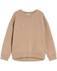 Max Mara - Embroidered Cotton Sweatshirt - Lyst
