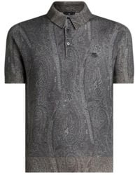 Etro - Logo Embroidered Short-Sleeved Knitted Polo Shirt - Lyst