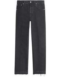 Lanvin - Logo Patch Straight Leg Jeans - Lyst
