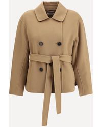 Max Mara - Belted Double-Breasted Coat - Lyst