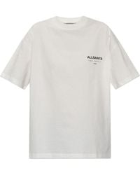 AllSaints - Logo-Print Short-Sleeve T-Shirt - Lyst