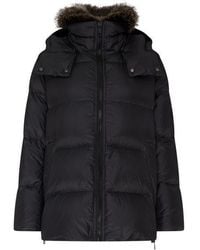 Yves Salomon - A-Line Puffer Jacket Made From A Water-Resistant Performance Fabric With A Fox Fur Collar - Lyst
