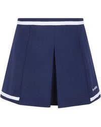 Sporty & Rich - Mila Pleated Stripe Mini Skirt - Lyst