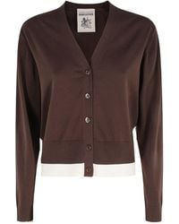 Semicouture - Long-Sleeved V-Neck Knitwear - Lyst