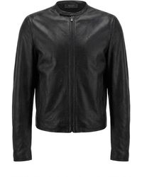 Gucci - Perforated Stretch Leather Zip Jacket - Lyst