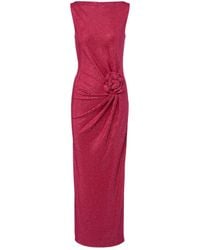 Roland Mouret - Floral-Appliqué Embellished Gathered Maxi Dress - Lyst