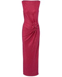 Roland Mouret - Floral-Appliqué Embellished Gathered Maxi Dress - Lyst