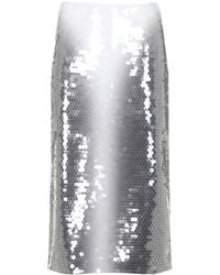 Sportmax - Allover Sequin Embellished Midi Skirt - Lyst