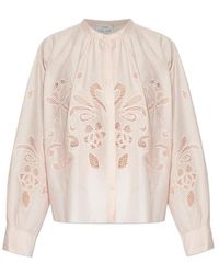 forte_forte - Broderie-Anglaise Cotton Shirt - Lyst