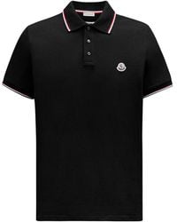 Moncler - Logo Patch Short-Sleeved Polo Shirt - Lyst